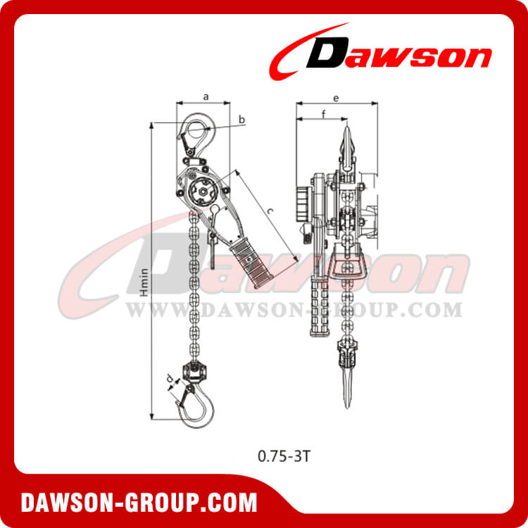 DAWSON Nuevo bloque de palanca de elevación de palanca de placa manual para electricidad