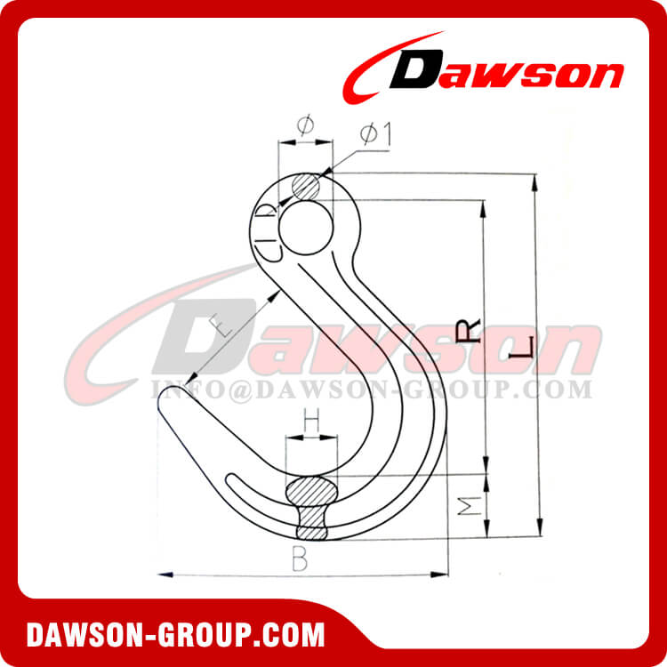 Gancho de fundici&oacute;n con ojo DS116 G80 - Dawson Group Ltd. - Fabricante, f&aacute;brica de China