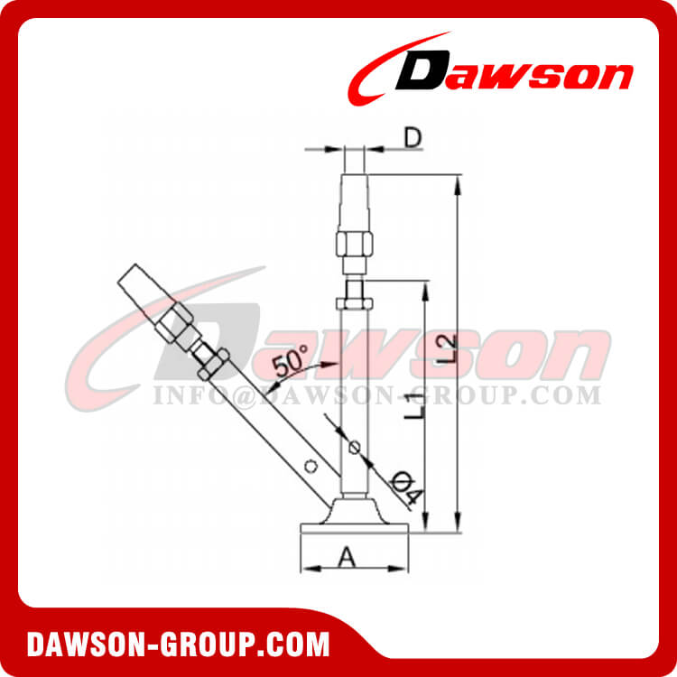 Ajustador de tornillo de aparejo de barandilla Swageless de acero inoxidable plano