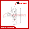 Mosquetón de aluminio DS7805D1S, gancho de seguridad de aleación de aluminio