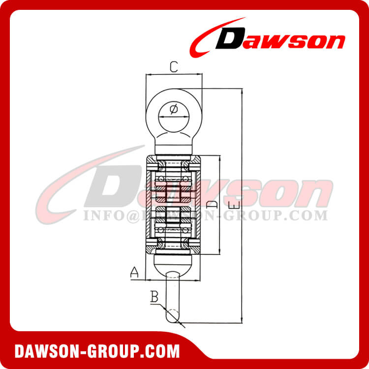 DS322 G80 アイアイタイプスイベル、テーパーローラースラストベアリング付き - Dawson Group Ltd. - 中国メーカー、サプライヤー、工場