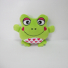 Mini Plush Frog Shaped Sound Chew Squeaker Interactive Pet Toy