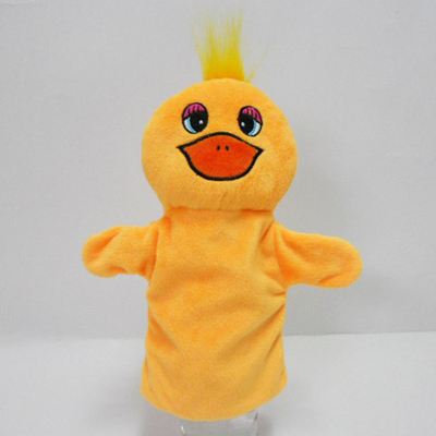 Stuffed Cute Custom Plush Yellow Duck Hand Puppet for Sale