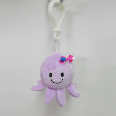 Custom Soft Plush Octopus Toy Keychain