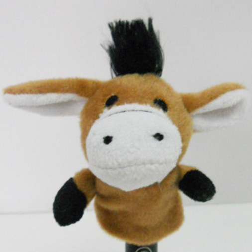 Plush Stuffed Toy Donkey Finger Puppet for Kids