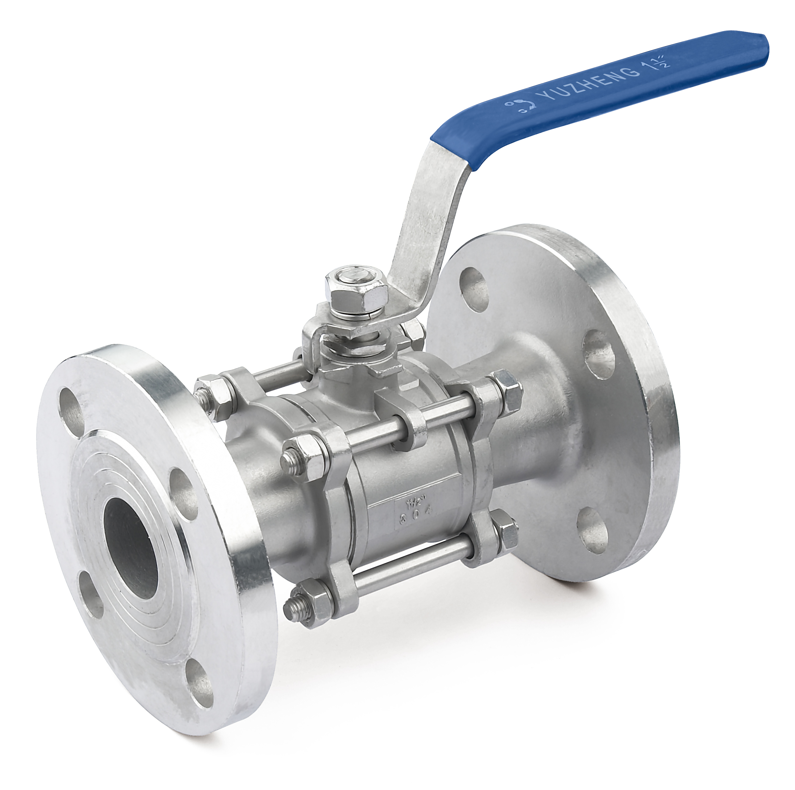 3PC Stainless Steel Flanged Ball Valve - Buy Product on Wenzhou Yuzheng
