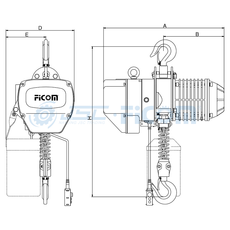 Electric Chain Hoist Model: STD (Capacity : 0.5 to 5Ton, Dual Speed)