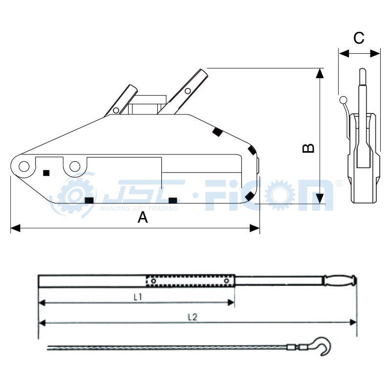 Cable Puller Model: TA/TS (Capacity:Pulling force 800-5400kg)