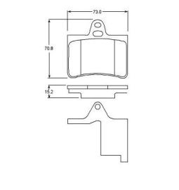 Brake pad for CITROEN