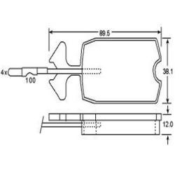 Brake pad for CITROEN