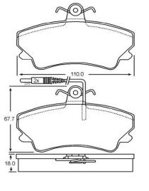 Brake pad for RENAULT