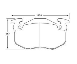 Brake pad for RENAULT