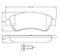 Brake pad for PEUGOET