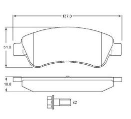 Brake pad for PEUGOET