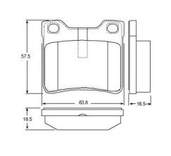 Brake pad for PEUGOET