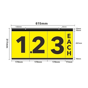 Double Sided Yellow Sprial Sign Board Kit W615mmXH310mm