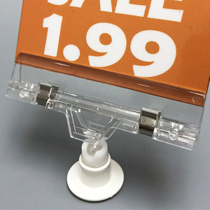 Adhesive Sign Holder With Large Clip PS05