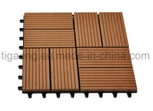 Recyclable Facile-Monter le Decking en plastique en bois du compos&eacute; WPC DIY