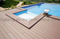 &Eacute;tage creux r&eacute;sistant commode de Decking de l'eau WPC d'installation