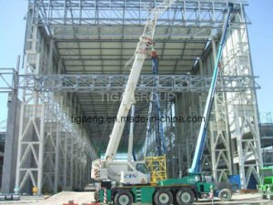 La structure m&eacute;tallique de Peb a pr&eacute;fabriqu&eacute; des constructions de cloche de hangar de toit avec du ce