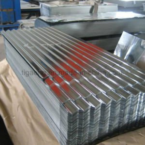 T&ocirc;le d'acier galvanis&eacute;e de plaque m&eacute;tallique enduite de zinc ondul&eacute; pour le toit et le mur