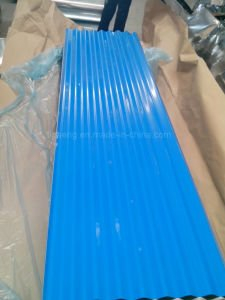 Feuille de toiture/panneau ondul&eacute; enduit d'une premi&egrave;re couche de peinture de toiture en m&eacute;tal en Am&eacute;rique du Sud