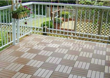 Decking antid&eacute;rapant de WPC DIY de PE en bois carr&eacute; imperm&eacute;able &agrave; l'eau de tuile