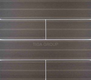 Panneau ext&eacute;rieur compos&eacute; en plastique en bois du Decking WPC d'&eacute;tage de certificat de GV