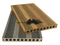 Suelo de madera hueco impermeable s&oacute;lido del Decking de la textura que acanala WPC