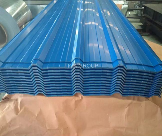 Corrugated Blue/Grey Prepainted Galvanized Steel Sheet/Metal Roof Sheet