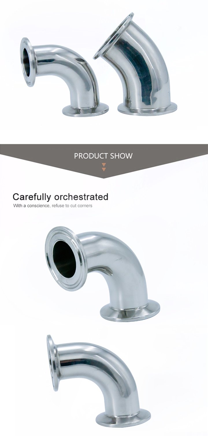 Санитарный зажим из нержавеющей стали SS316L с изгибом под углом 90 градусов