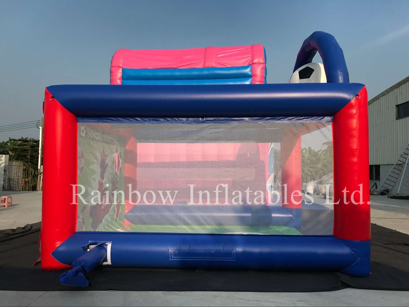 RB9031(5x4.5x4.5m) Inflatable football shooting games/speed soccer shooter/inflatable toss throwing game