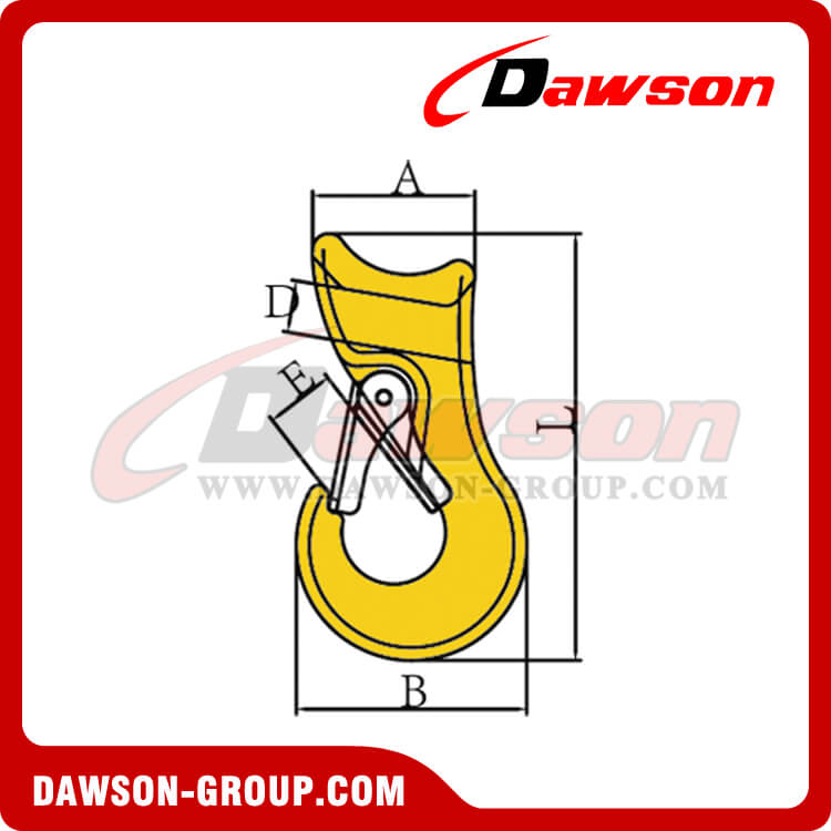 DS072 GANCHO DE GARGANTA CON OJO DESLIZANTE G80 - DAWSON GROUP LTD.- FABRICANTE PROVEEDOR DE CHINA, F&Aacute;BRICA