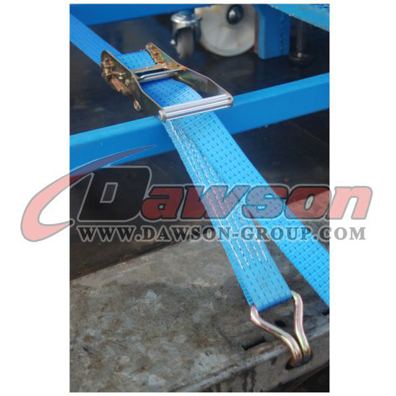 Aplicaci&oacute;n de correa de trinquete de 5000 kg.