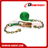 2 インチ 30 フィート グリーン ラチェット ストラップ チェーン延長付き