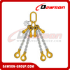 Eslinga de cadena de pierna cuádruple de grado 80/eslinga de cadena G80 para elevación y amarre