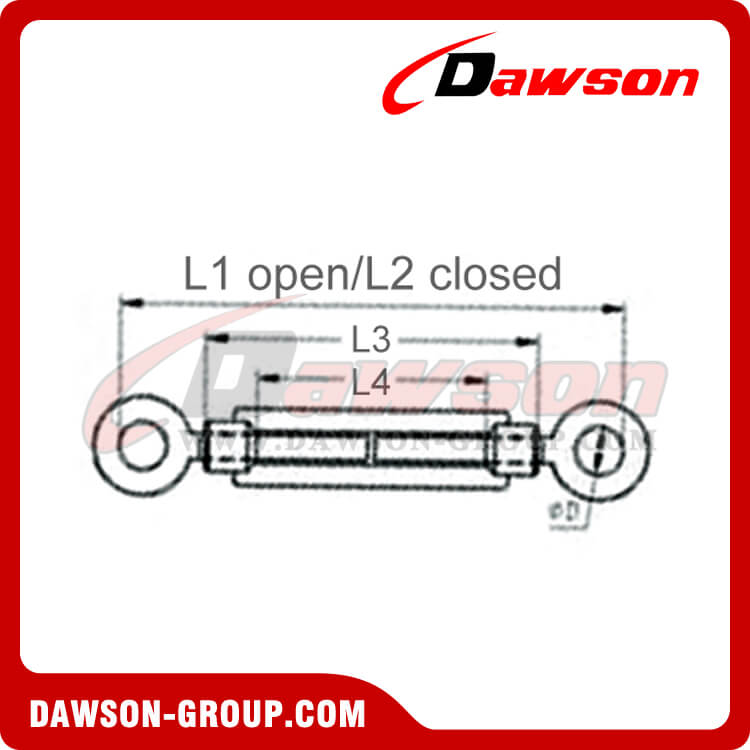 TURNBUCKLE DIN 1480 EYE & EYE - DAWSON GROUP LTD. - CHINA MANUFACTURER, SUPPLIER, FACTORY TENSILDÓN DIN 1480 OJO Y OJO - DAWSON GROUP LTD.- FABRICANTE, PROVEEDOR, FÁBRICA DE CHINA
