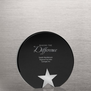Circle Star Black Crystal Trophy (#78295)