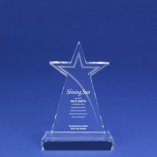 Etched Star Crystal Trophy for Stellar Employees (#78050)