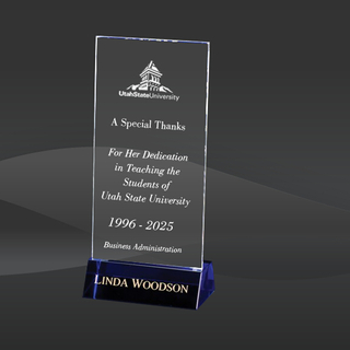 Blue Crystal Block Award (T-FIE49BU)