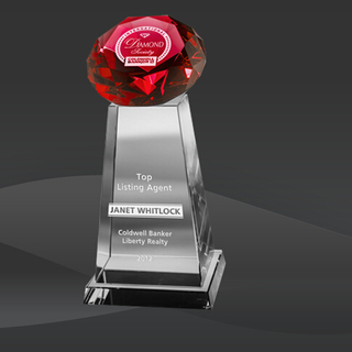 Red Diamond Spire Crystal Award (JC-1010R)