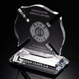 Maltese Cross Crystal Award (#993-OCMC01)