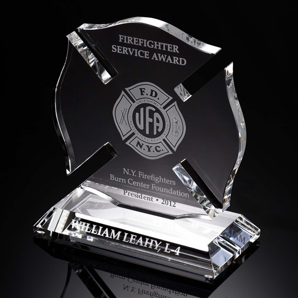 Maltese Cross Crystal Award (#993-OCMC01)