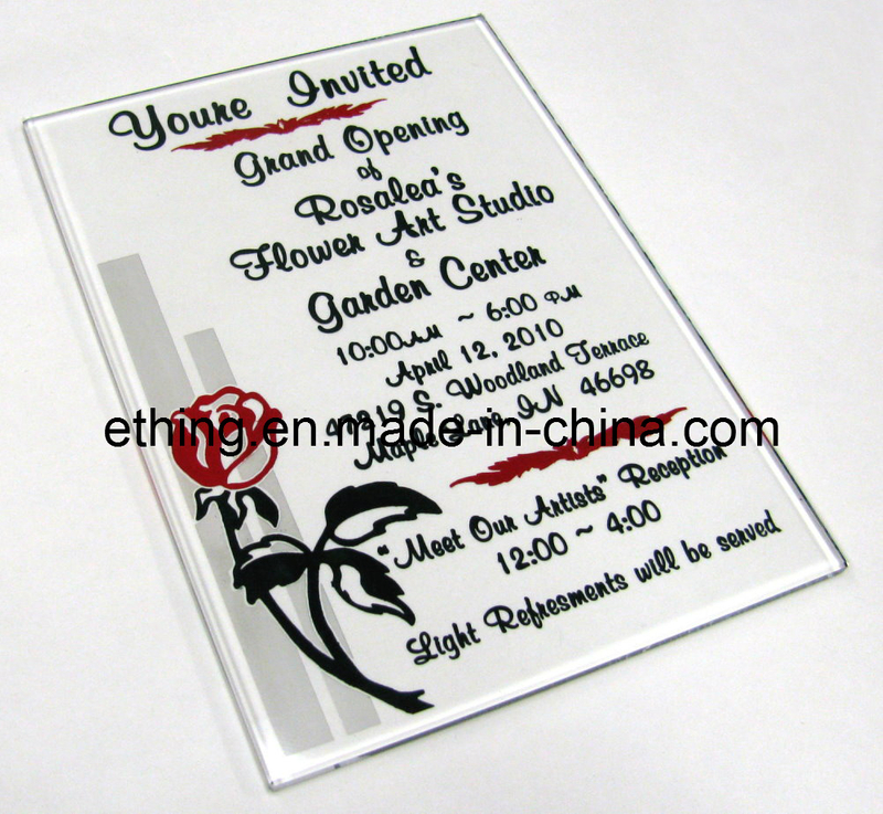 Glass Wedding Invitation (GW-1101)