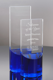 Sapphire &amp; Clear Crystal Cavalcade Award (#5629--7.9", 9.5")