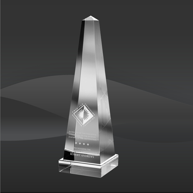 Clear Obelisk Tower Crystal Award (JC-4000-863, JC-4001-863, JC-4002-863)
