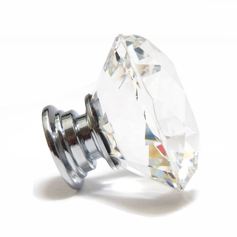 Kitchen Cabinets Hardware of Diamond Crystal Glass Knob Handle