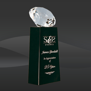 Black Towering Diamond Crystal Award (J-CRY1459MB)