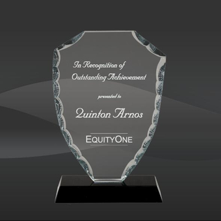 Facet Wave Shield Glass Award (J-FC41, J-FC42, J-FC43)