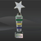 Colorful Crystal Star Award Trophy with Black Crystal Base